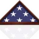 Flag Case for Burial Flag - Freestanding or Wall Mount Flag Display Case for Burial Flag - Folded 9.5 X 5 Foot Flag -Shatter & Scratch Resistant Trophy-Grade Thick Acrylic Front