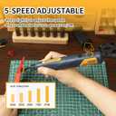 Cordless Pen Sander, 5-Speed and USB Charging with LED Light, Multi-Purpose Power Tool, Mini Power Sander for Sanding, Polishing, Finishing, DIY Crafts