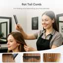 2 x Boar Bristle Slick Back Brush for Smooth Flyaways, For fine to medium hair, Sleek Ponytail, Buns, Small Brush for Smoothing Edge Baby Hair Rat Tail Combs Parting Combs