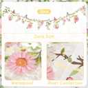 SUNBEAUTY 2Pcs Butterfly Daisy Garland Banner Reusable Waterproof Wildflower Garland 13ft for Enchanted Garden Woodland Birthday Baby Shower Bloom Tea Party Wedding Mother's Day Backdrop Decorations
