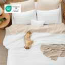 Bedsure White Oversized King Size Comforter Set - 4 Pieces Pinch Pleat Bed Set, Down Alternative Bedding Sets for All Season, 1 Comforter, 2 Pillowcases, 1 Decorative Pillow
