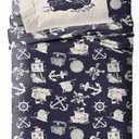 Jay Franco Kids Sheet Set with Fitted, Flat Sheets & Pillow Cover - Ultra-Soft Bedding with Pillowcase for Room Decor, Blue - One Piece, 3 Piece Twin