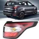 Silscvtt Rear Brake Tail Light Replacement for Escape 2017 2018 2019 with Right Side Lights Red Lens Passenger Side Outer Tail Lamp GJ5Z-13404-C