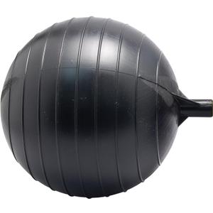 Watts FLT-P Series 8" Heavy Duty Polyethylene Plastic Float for Float Valves in Control Assembly, 3/8"-16 Female Thread Connection, Corrosion Resistant, Max Working Temperature 140 F, Black