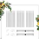 KOMCLUB Metal Arch Backdrop Stand Wedding Balloon Arch Stand 8.9FT Square Arched Frame Ceremony Birthday Party Graduation Bridal Baby Shower Anniversary Background Decoration