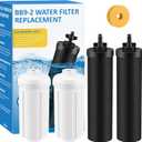 Water Filter Replacement Compatible with Berkey, BB9-2 Filters & PF-2 Fluoride Filters Compatible with Berkey Big, Light, Imperial, Travel, Crown, Royal Series (4 pack)