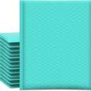 UCGOU Bubble Mailers 8.5x12 Inch Teal 25 Pack Usable Size 8.5x11 Poly Padded Envelopes #2 Medium Mailing Opaque Packaging Postal Self Seal Waterproof Boutique Shipping Bags for Clothes Makeup