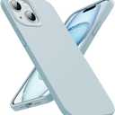 Designed for iPhone 15 Case, Silicone Phone Case [Military Grade Drop Protection] [Anti-Scratch Microfiber Lining] Silicone Ultra Slim Cover Shockproof Phone Cases 6.1 Inch, Sky Blue