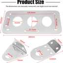 Hoypeyfiy Motorcycle Side Mount License Plate Bracket Replacement for Harley Davidson Replacement for Bobber Replacement for Chopper Replacement for Yamaha Replacement for Suzuki Black/Chrome (Chrome)