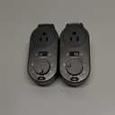 2 Pack Adjustable Thermostat, Plug in Heating and Cooling Thermostat Controlled Outlet, Compatible with Portable AC, Fans and Space Heaters(Black)