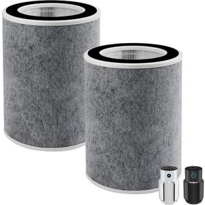 HP302 HP202 Filter Replacement Compatible with Shark HP200 HP201 HP202 HP232 HP301 HP302 AP1000 HC501 HC502 MAX Clean Sense iq Air Purifier filter, Part# HE2FKBASMB,HE2FKBAS,HE2FKPET,HE2FKPRO,2 Pack