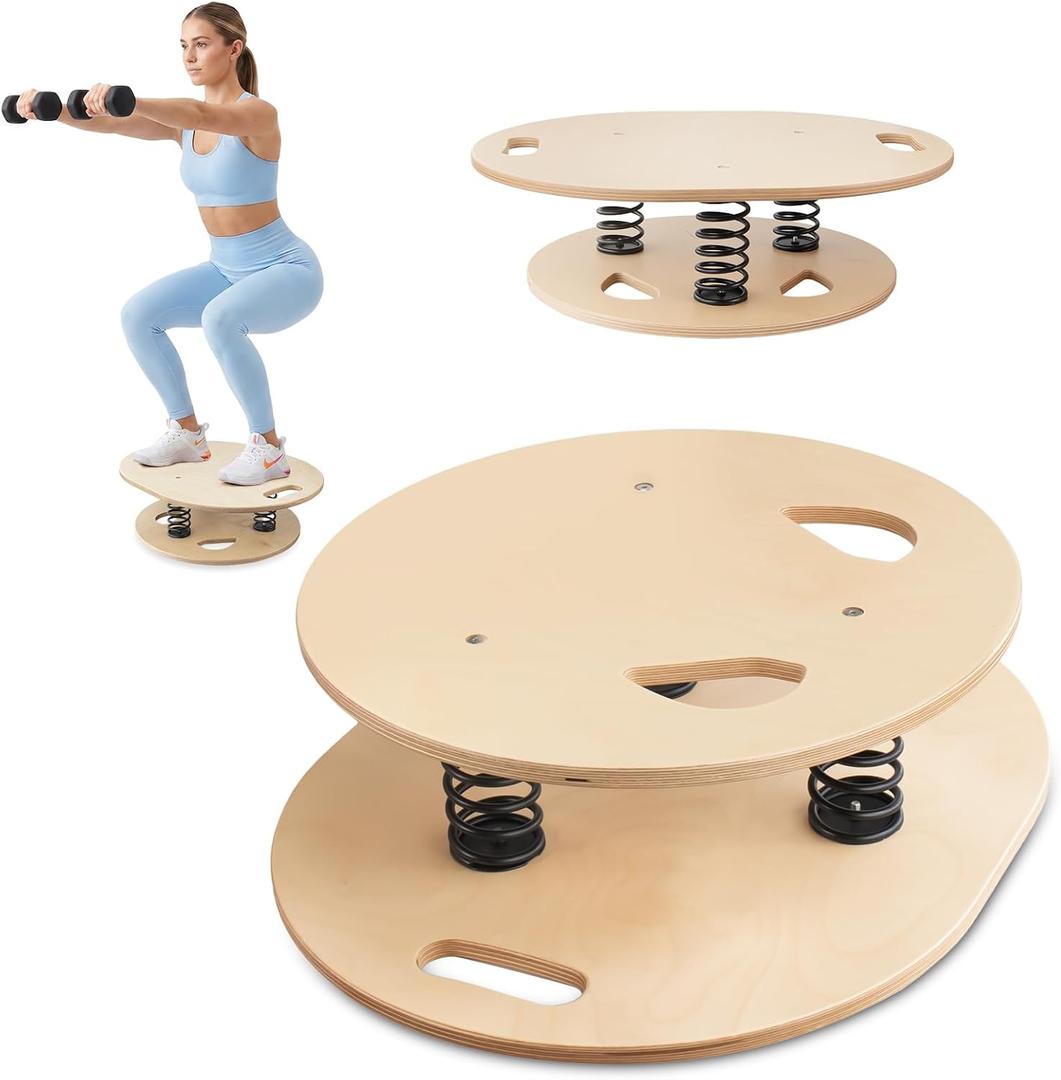 Balance Board & Wobble Board with Spring System,Proprioception Trainer for Physical Therapy,Rehabilitation, Posture & Coordination,Balance Board for Adults,Seniors & Kids, 14.9x18.8x6 inches