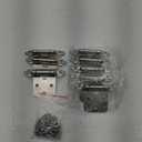 JQK 1/2 Inch Overlay Cabinet Door Hinges Satin Nickel, 10 Pack 5 Pairs Flush Face Mount Cupboard Self-Closing Kitchen Cabinet Hinges, CH200-SN-P10