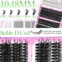 6 Box Mix Lashes Clusters Kit Gift Packs 1686Pcs with 2X Bond&Seal Volume Mega/Bottom Soft Extension False Eyelash D Curl Wispy Natural DIY Individual Fake Eyelashes for Beginners Bulk Pack