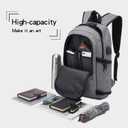 WENIG Laptop Backpack,Business Travel Anti Theft Backpack for Men Women with USB Charging Port,Slim Durable Water Resistant Computer Backpack Fits 15.6 Inch Laptop Notebook,Grey