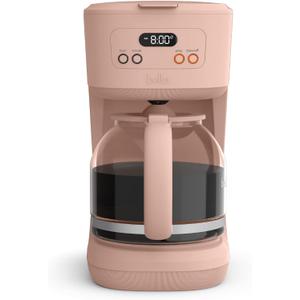 bella 12 Cup Programmable Coffee Marker, Reusable Dishwasher Safe Accessories, Easy LCD diaply, Auto Shutoff, 900 watt, Blossom