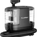 Upholstery Carpet Cleaner Machine, MUJERBAY 11Kpa Portable Spot and Stain Cleaner, Easy Move with Universal Wheels & Handle, 1.18-inch Deep Cleaning Machine for Couch, Stairs, Car and Pet Messes. (Black)