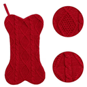 Dog Christmas Stocking, Knit Christmas Stocking for Dogs, Bone Shape Dog Stocking Christmas Large Pet Stockings Hanging Dog Christmas Stocking for Dogs Cats Pets