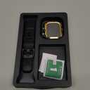 Goton Rugged Case and Band Kit with Screen Protector for Apple Watch 44mm, Compatible with Apple Watch SE 3/SE 2/SE Series 6/5/4, Full Body Shockproof Metal+PC Bumper Cover with Silicone Band, Gold