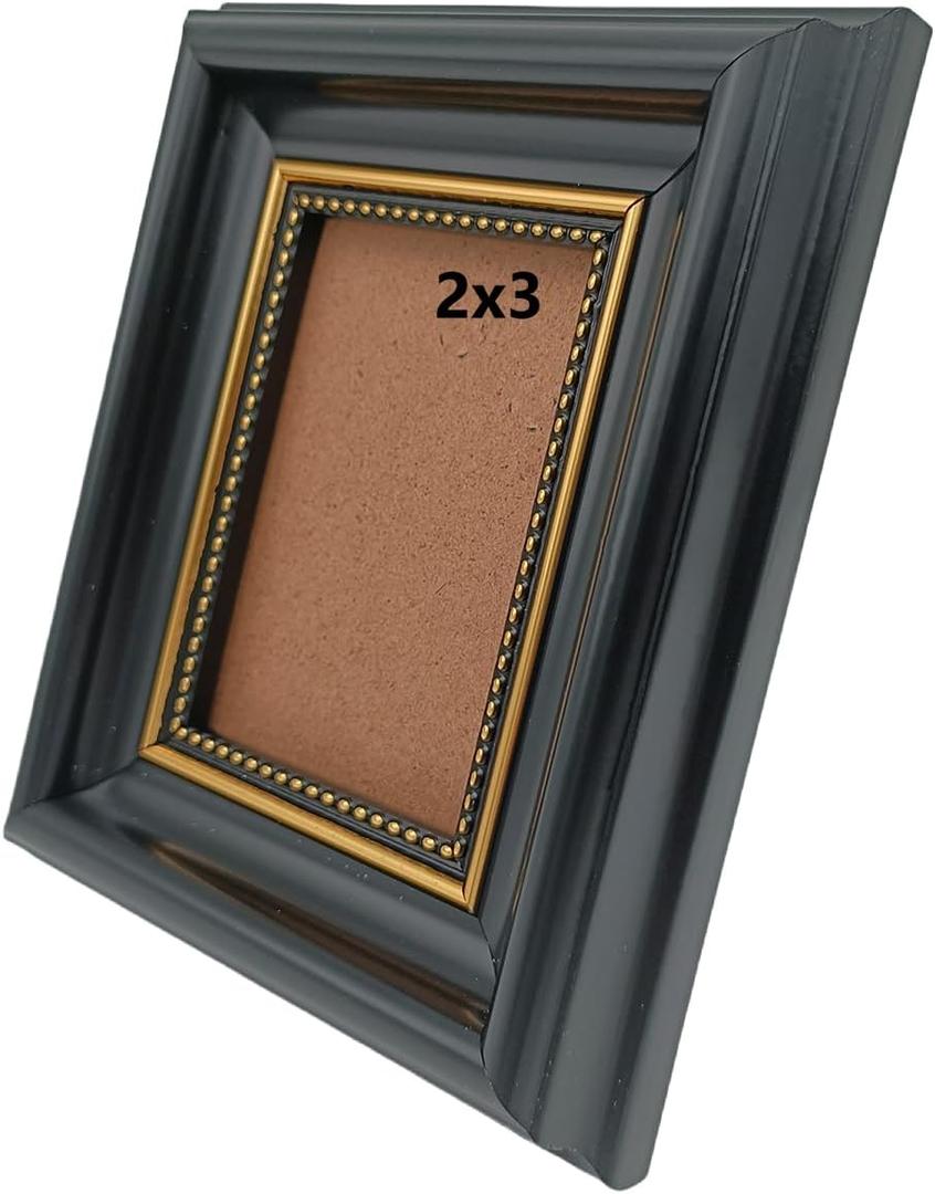 2x3 Black Picture Frame. Table and Wall