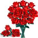 Rose Flower Bouquet Building Set for Kids Ages 6+, 634Pcs DIY Red Roses Bouquet Building Kit Home Office Decor, Gift for Girls Adults, Valentine's Day, Mother's Day, Birthday, Christmas