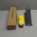 Deck Brush with Long Handle, Floor Scrub Broom for Shower, 50'' Outdoor Scrubber for Carpet, Boat, Patio, Garage, Concrete Cleaning (Yellow)