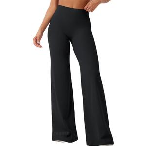 YEOREO Workout Leggings Womens No Front Seam Straight Leggings 29"/ 31.5"/ 33"/ 35" High Waist Buttery Eddiy Gym Yoga Pants (Medium, Black)