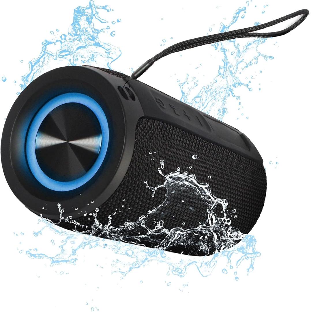 Vital Tech Mega Magnaboom Small Bluetooth Speaker | Portable 5.0 Bluetooth Waterproof Speaker | Wireless, LED Lights, Enhanced Bass, Indoor/Outdoor Parties and Travel