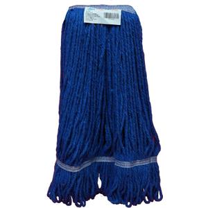 Moptimistic 16oz Looped Yarn Floor Mop Head | Pack of 6 | Blue Color | Narrow Head Band | Durable & Economical | for Home, Industrial and Commercial Use (Medium)