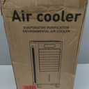 Portable Evaporative Air Cooler, Quiet Windowless Swamp Cooler with 4 Ice Packs, 2 Gallon Water Tank, Remote Control, 4 Modes & 3 Speeds, Oscillating Cooling Fan for Bedroom, Living Room and Office