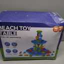 Kids Flower Water Sand Table for Toddlers - 2-Tier Outdoor Water Sand Play Table Toys for Boys Girls, Summer Splash Activity Sensory Table Party Birthday Gift for Kids 3-5 6-12(Blue)