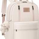 GAXOS Cute Backpack for School Aesthetic Backpack Purse for Women Girls White Book Bag Korea Style Bookbag