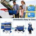 Suteck Double Camping Chair with Canopy, Oversized Double Chair with Umbrella, Folding Camping Loveseat w/2 Cooler Bag & Cup Holders for Camping Beach Fishing, Supports 660lbs
