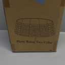 Blissun Christmas Tree Collar, 28.7" D Round Plastic Christmas Tree Ring, Christmas Tree Skirt for Artificial Christmas Trees Decoration (White)