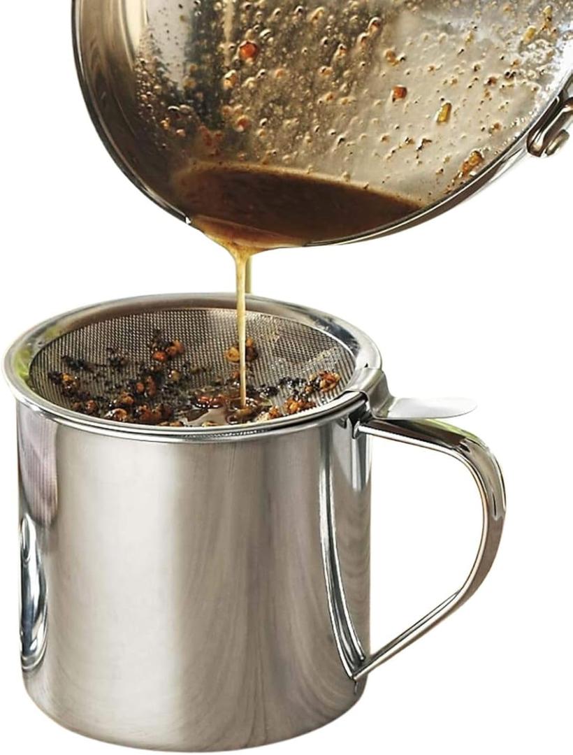 Kitchen Stainless Steel Oil Storage Oil Keeper Fryer's Friend By Jumbl