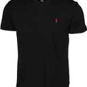 Polo RL Men's Classic Fit V-Neck T-Shirt (Black, XL)
