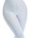 80 Denier Microfibre Tights for Women Soft Semi Opaque Solid Color High Waist Footed Pantyhose (XL)