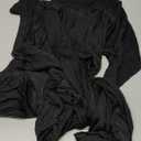 Grenasasilk Womens Silk Long Underwear Mulberry-silk Long Johns Thermal Underwear Sets Cold Weather Base Layer (Small, Black)