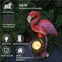 Flamingos Statues Garden Decor with LED Solar Lights-Flamingos Figurine Outdoor Statue Decorations for Yard Patio,Porch,Home for Women, Mom, Grandma,Lover