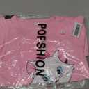 Popshion Kids Girls Summer Outfit Flutter Sleeve Low High Cat T Shirt Capris Leggings Toddler 2 Piece Clothes Set 2-3 Years/3t