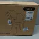 Vanity Chair with Gold Legs, Fluffy Makeup Chair for Bedroom, White