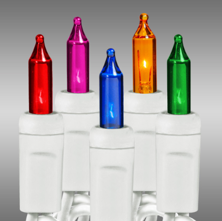 100 Multicolor Holiday T5 String Lights Spanning 19.4Ft