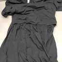 QINYI Women's Nursing Dresses Breastfeeding Summer Comfortable Cotton Short Sleeve Breastfeeding Dress with Pockets (US, Alpha, Small, Regular, Regular, Black)