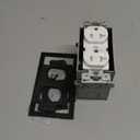 ENERLITES Screw Cap Cover Floor Box kit, 5 x 2.8 1-Gang, 20A Tamper-Weather Resistant Duplex Receptacle Outlet, Watertight Gasket, Corrosive Resistant, UL Listed, 975506-C, Brass