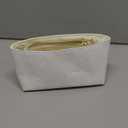 LOUKAYCCI Upgraded Dupont Paper Mini Organizer Insert for Longchamp XS Bag wihte Zipper Purse InsertDupont Paper (White)