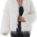 QUENTY PIELIES Faux Fur Coat Women’s Jacket Shaggy Outwear Long Sleeve Warm Winter, XL