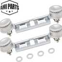 Double Burner Assembly WB16K10026 WB29K17 Double Stove Top Double Surface Burner Kit Replacement Compatible with General Electric Hot.point Gas Stove Range Assembly(2pack) by AMI PARTS