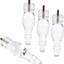 Mcredy Acrylic Furniture Legs, Cabinet Furniture Legs 7.09 Inches / 180 mm Height Couch Acrylic Feet Transparent Sofa Legs Couch,Pack of 4,Type-3 (Type-3)