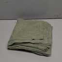 LAMIT Short Window Linen Curtains 36 Inch Length 2 Panels, Sage Green Light Filtering Panels Back Tab and Rod Pocket Neutral Drapes for Bathroom/Loft Room, 34 x 36 Inch