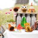 Distaratie 16 Pack Woodland Baby Shower Decorations, Woodland Animals Table Centerpieces, Jungle Theme Baby Shower Party Supplies for Boys Girls, Forest Animal Birthday Table Decor